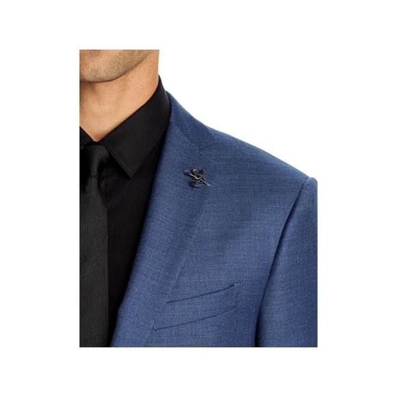 John Varvatos Star Bleecker Melange Slim Fit Suit Jacket Sports Coat 38 R 38R - Picture 2 of 4